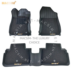 Thảm lót sàn xe 2 lớp ô tô Subaru Forester 2018-2022 Nhãn hiệu Macsim 3W chất liệu nhựa TPE đúc khuôn cao cấp - màu đen