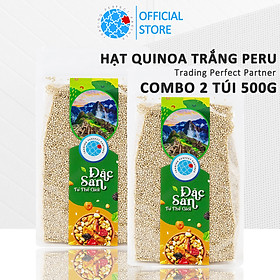 Combo 2 Túi Hạt Quinoa Trắng (Diêm mạch trắng) Hữu Cơ Trading Perfect Partner Túi 500g Nhập Khẩu Từ Peru