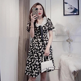 Đầm nữ hoa nhí cúc họa mi cổ chéo tay lỡ dáng dài vintage thời trang thiết  kế ôm eo tôn dáng  AG114 giá rẻ nhất tháng 72023