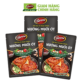 Hình ảnh Combo 3 Gói Gia Vị Nướng Muối Ớt Barona 80g ướp ngon chuẩn vị không cần nêm nếm