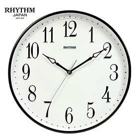 Đồng hồ treo tường Nhật Bản Rhythm CMG580NR02 – Kích Thước 33.8 x 4.0cm, 810g, vỏ nhựa cao cấp, Dùng PIN.