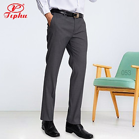 Hình ảnh Quần tây nam ống đứng màu xám, thời trang công sở form Regular căn bản, không ly, size 28-40, big size tới 105kg, hiệu Amazing