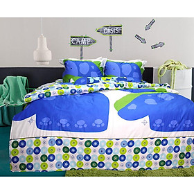 Bộ chăn ga gối 5 món cotton Hàn Julia 267BG18