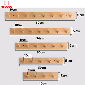 Mua Móc gỗ treo tường trang trí  móc gỗ treo quần áo  phụ kiện  Medogo  decor phòng ngủ