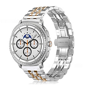 Dây Thép Mắt Xích cho Samsung Galaxy Watch 8 40mm / 44mm & Galaxy Watch 8 Classic 46mm - Hàng Chính Hãng