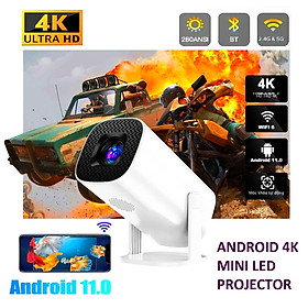 Máy Chiếu WiFi Android Di Động P30M 4K Wifi 6 Bluetooth 5.0 Kết Nối Điện Thoại Máy Tính Xem Trực Tiếp Bóng Đá Youtube