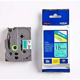 Mua Nhãn In Tiêu Chuẩn Brother TZe-741  Chữ Đen Nền Xanh (18mm) - Hàng Chính Hãng