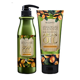 Combo Dầu gội và Dầu xả phục hồi tóc khô và hư tổn chiết xuất dầu Argan Scentio Hair Professional