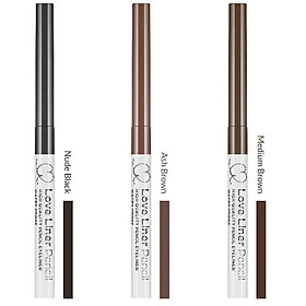 Bút Chì Kẻ Viền Mắt Nhật Bản Love Liner Pencil Eyeliner Ash Brown Màu Nâu Tro, Bột Mịn, Chống Mồ Hôi, Kiềm Dầu