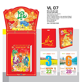 Lịch Bloc Đại Đặc Biệt 2024 - VL07 - Sắc Màu Thiên Nhiên - Vanlangbooks