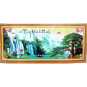 Tranh thêu chữ thập Tùng nghênh khách DLH-222954