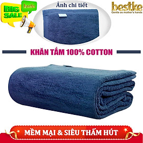 Khăn Tắm bestke 100% Cotton Xuất Khẩu Hàn Quốc màu xanh đậm, towels bestke, towels manufacturer