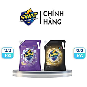 Combo 1 túi Nước Giặt Xả SWAT Romantic 2.2kg + 1 túi Nước Giặt Xả SWAT Luxury 2.2kg