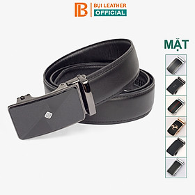 Thắt lưng nam, dây nịt nam da bò 3 lớp Bụi Leather L104 - Khóa tự động, nhiều mặt khóa tùy chọn - Bảo hành 24 tháng