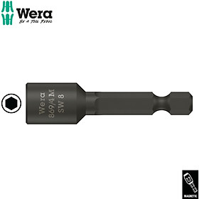 Đầu chuyển mở Bu lông đầu lục giác, ốc vít và đai ốc 8mm x 50mm có từ tính 869/4 M Nutsetters Wera 05060423001