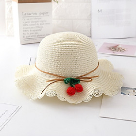 Mũ cói cho bé gái đi biển hình dễ thương 2- 8 tuổi