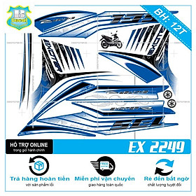 TEM RỜI EX 2011 HOA VĂN TRẮNG XANH GP 