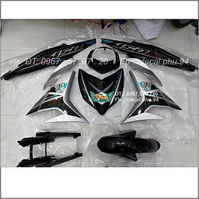 Tem Exciter 150 Y15ZR bạc đen xanh