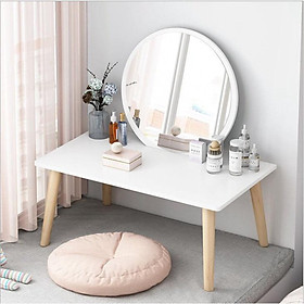 Mua Bàn trang điểm bệt có gương phong cách bắc âu ̣̣̣̣̣̣chân gỗ tự nhiên