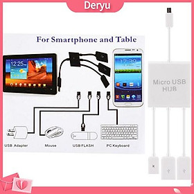 Hình ảnh Dây cáp chuyển đổi 3 trong 1 từ giắc cắm OTG Micro USB sang đầu cắm USB 2.0 tiện dụng cho Samsung