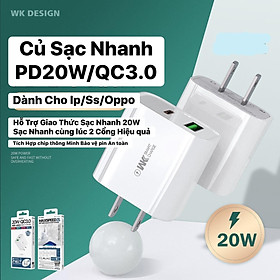 Mua Bộ Sạc Nhanh 2 Cổng Pd20w/Qc 3.0 Wp-U53 Dành Cho Iphone/Samsung/Oppo ...Hàng Chính Hãng