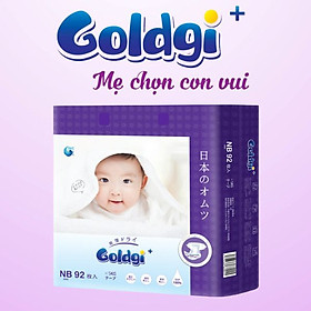 Bỉm Goldgi dán size Newborn 92 miếng