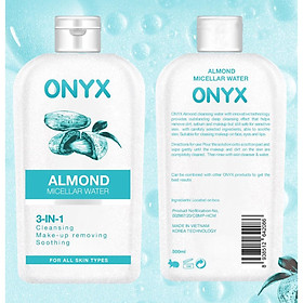 Nước Tẩy Trang Làm Sạch & Dưỡng Da Hạnh Nhân ONYX Almond Micellar Water 500ml