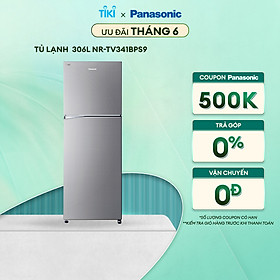 Mua  Giao hàng Toàn quốc  Tủ lạnh Panasonic 2 cánh ngăn đá trên NR-TV341BPS9 - Dung tích 306L - Hành chính hãng