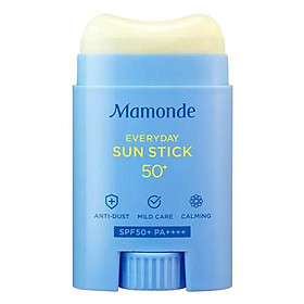 Kem chống nắng dạng thỏi dùng cho da mặt và toàn thân, giảm bóng nhờn trên da Mamonde Everyday Sun Stick 20g