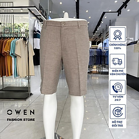 Quần short tây nam owen màu nâu sáng ST231277