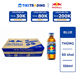 Thùng 50 chai Nước tăng lực Red Bull Blue với Vitamin B12 150ml