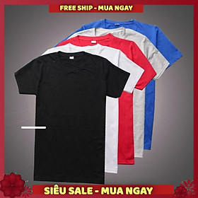 COMBO 5 Áo thun trơn nam form rộng phong cách hàn quốc vải poly cotton mịn MÀU NGẪU NHIÊN SIÊU SALE !! SIÊU SALE