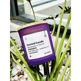 Nến thủy tinh tím 230g