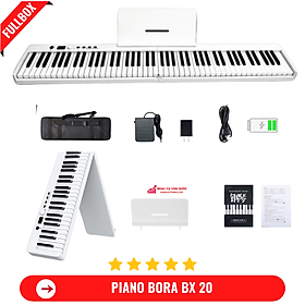 Đàn Piano Điện Bora BX 20 Gấp Gọn -88 Phím Nặng Cảm Lực - Kết Nối Bluetooth + Chân Đàn