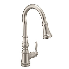Vòi rửa chén nóng lạnh rút dây Weymouth, 2 chức năng (S73004SRS) , màu SPOT RESISTANT STAINLESS , hiệu Moen