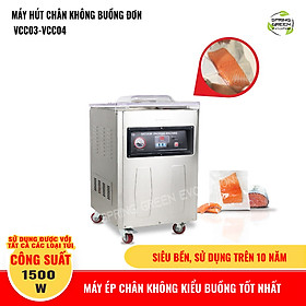 Máy Hút Chân Không/Máy Ép Chân Không Công Nghiệp Buồng VCC04, Hút Mọi Loại Thực Phẩm Khô, Nước, Mọi Loại Bao Bì, Không Kén Túi. Hàn Hút Tốc Độ Cao Liên Tục 24/7. Hàng Nhập Khẩu Chính Hãng SGE Thailand
