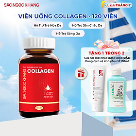 Viên uống đẹp da Collagen Sắc Ngọc Khang 120 viên thế hệ mới giúp sáng da, giảm nếp nhăn - đốm nâu, nuôi dưỡng và làm đẹp da , tóc, móng
