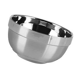 Double Wall Stainless Steel Cereal Rice Salad Soup Side Bowls Dishes 11.5cm