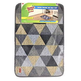 Thảm lót sàn trang trí họa tiết tam giác Scotch-Brite 3M - 40x60cm | Tiki