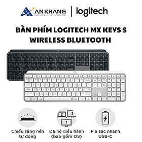 Mua Bàn phím Logitech MX Keys S Wireless Bluetooth - Hàng Chính Hãng - Bảo Hành 12 Tháng