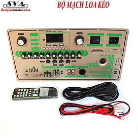 Mua BỘ MẠCH LOA KÉO BLUETOOTH 5.0  4 TẤC ĐÔI CÓ REVERB DSP ( 19X38CM) - XANH TRẮNG