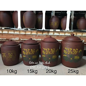 Mua Hũ đựng gạo gốm sứ Bát Tràng loại 15kg
