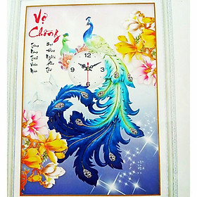 Mua Tranh thêu chữ thập Đồng hồ vợ chồng (41*55cm) chưa thêu