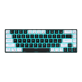 Mechanical Keyboard Wired with Blue Backlight Gaming Keyboard for Desktop PC