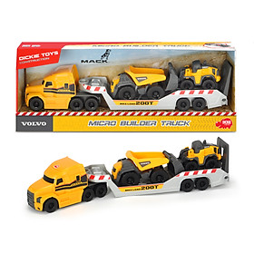 Bộ Đồ Chơi Xe Xây Dựng Dành Cho Bé Yêu DICKIE TOYS Mack Volvo Micro