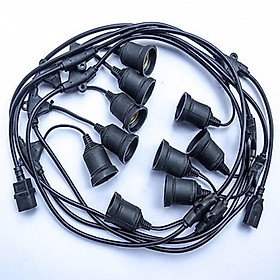 Mua Dây Đèn 5 Mét 10 Đui Kín Nước Dùng Ngoài Trời (Chưa Bao Gồm Bóng)