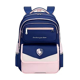 Ba Lô Chống Gù - Sun Eight 22339 - Màu Xanh Navy + Hồng