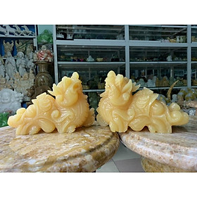 Mua Cặp Tỳ Hưu Chiêu Tài Lộc Đá Ngọc Hoàng Long - ngang 20cm