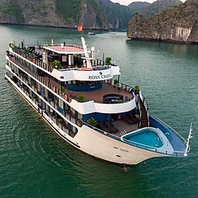 Combo Trọn Gói 2N1Đ Ngủ Đêm Trên Du Thuyền 5 sao Rosy Cruises Khám Phá Vịnh Hạ Long (Miễn Phí Chèo Thuyền Kayak, 04 Bữa Ăn Tiêu Chuẩn 5 Sao, Câu Mực Đêm...)