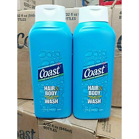 Sữa Tắm Gội Coast Classic Scent Dành Cho Nam 946ml